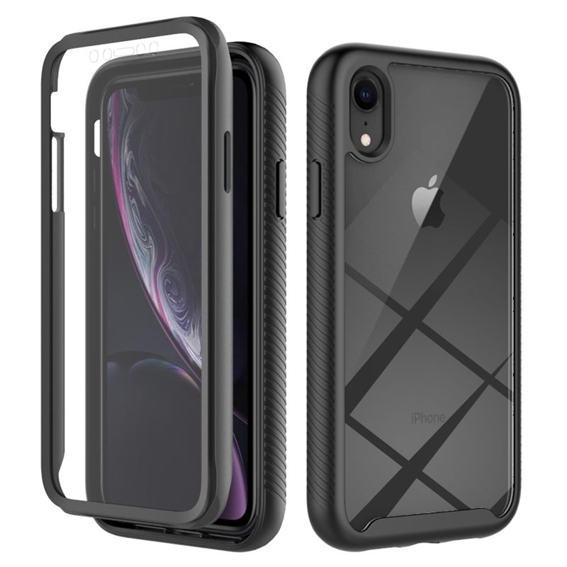iPhone Xr Mobilskal Full Protection, Svart - Heltäckande skal med integrerat skärmskydd