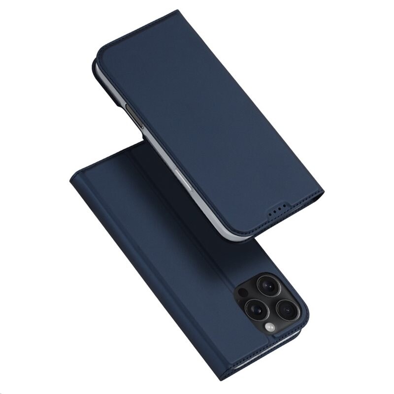 Dux Ducis iPhone 16 Pro Max Slimmat mobilfodral, Navy - Tunt mobilfodral med korthållare