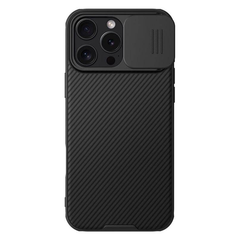 Nillkin iPhone 16 Pro Skal med kameraskydd - CamShield, Svart - Skal med inyggt kameraskydd