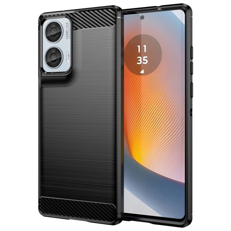 tectTech Motorola Moto G85 TPU-skal Brushed, Svart - Mobilskal i snygg design
