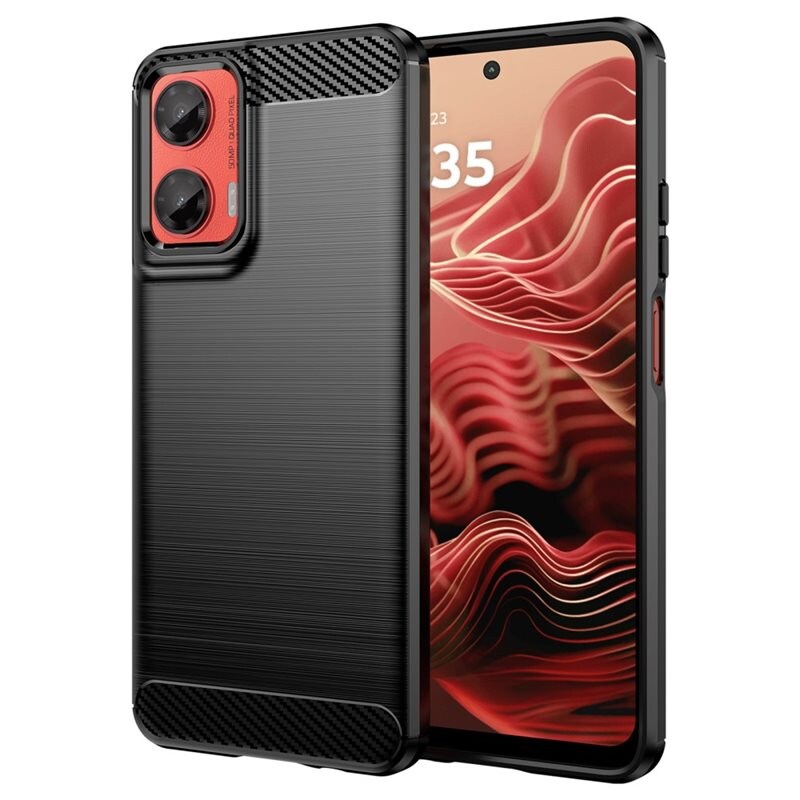 tectTech Motorola Moto G35 TPU-skal Brushed, Svart - Mobilskal i snygg design