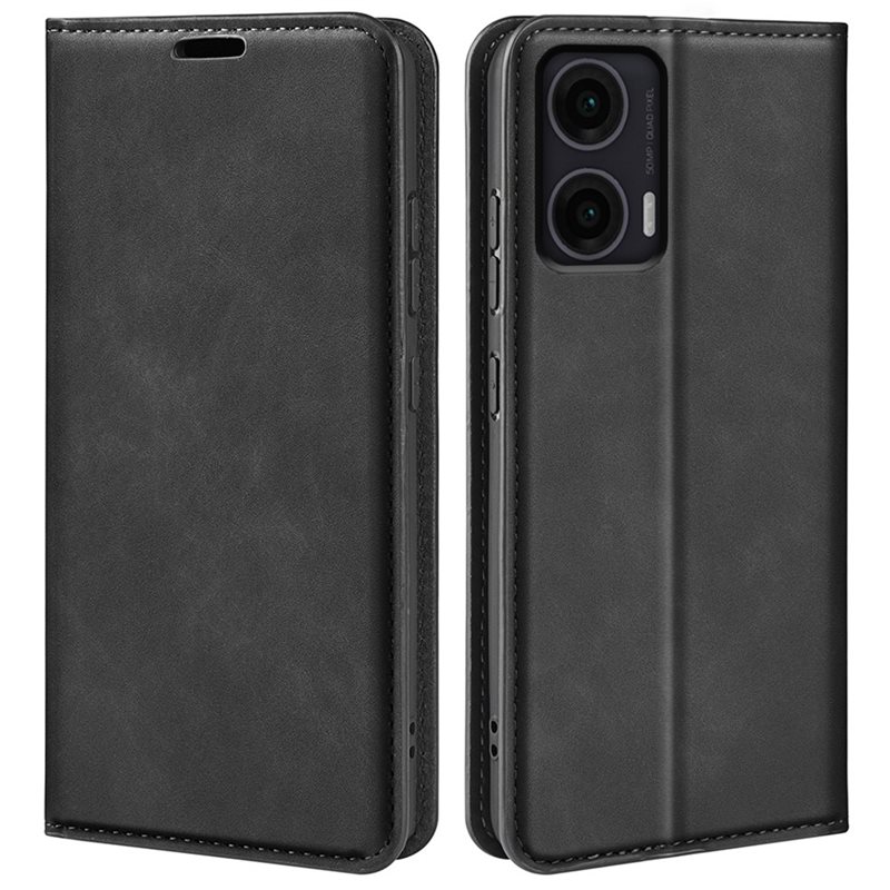Motorola Moto G35 Slimmat fodral med kortfack, Svart - Plånboksfodral i slimmad design