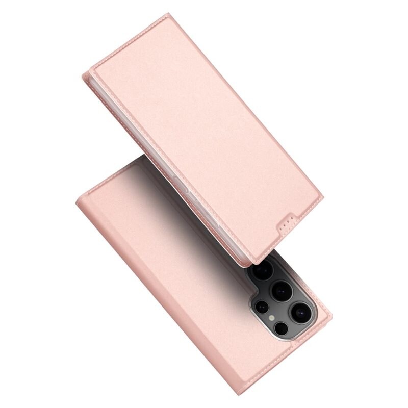 Dux Ducis Samsung Galaxy S25 Ultra Slimmat mobilfodral, Roséguld - Tunt mobilfodral med korthållare