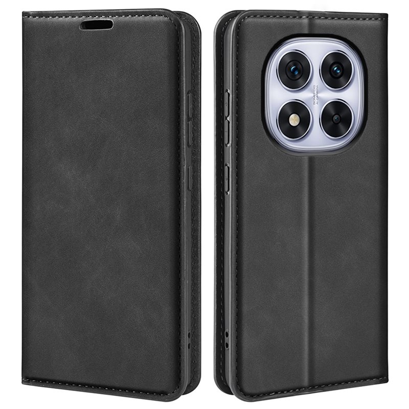 Xiaomi Redmi Note 14 Pro Slimmat fodral med kortfack, Svart - Plånboksfodral i slimmad design