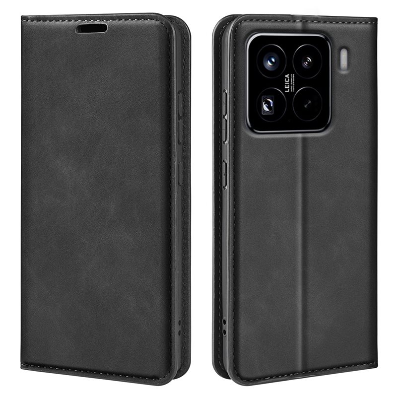 Xiaomi 15 Pro Slimmat fodral med kortfack, Svart - Plånboksfodral i slimmad design