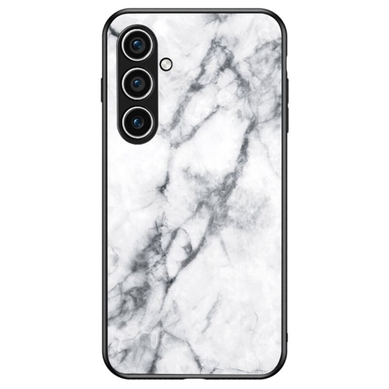 Samsung Galaxy A16 Mobilskal med baksida av glas, vit marmor - Snyggt mobilskal med mönster