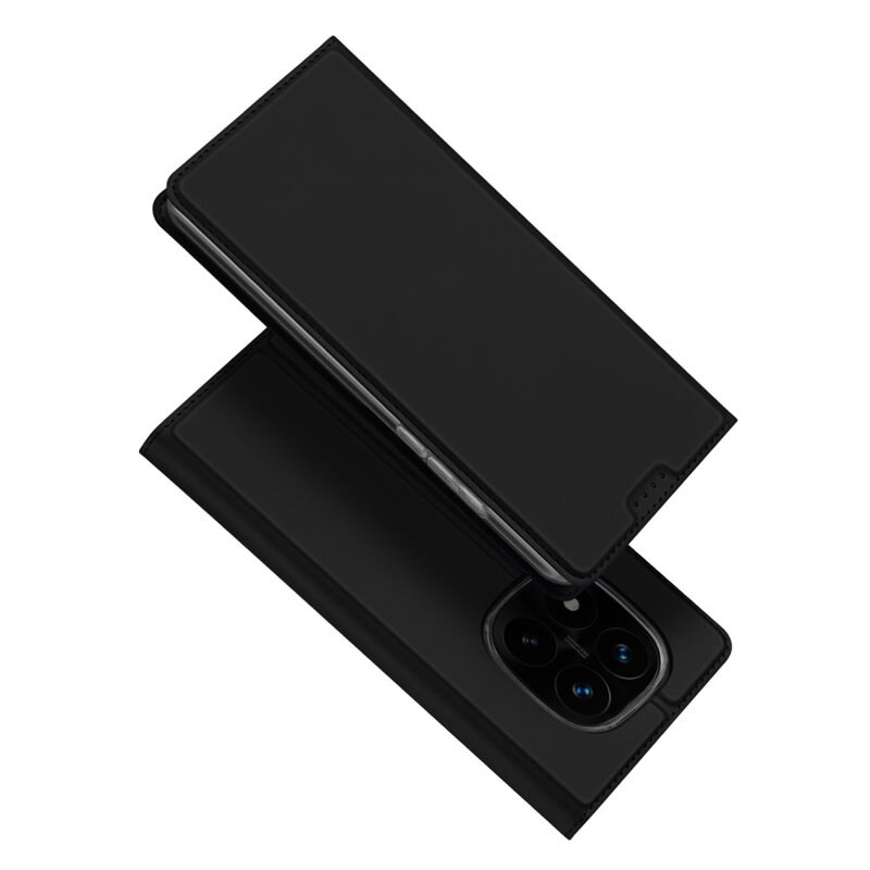Dux Ducis Xiaomi Redmi Note 14 Pro Plus Slimmat mobilfodral, Svart - Tunt mobilfodral med korthållare