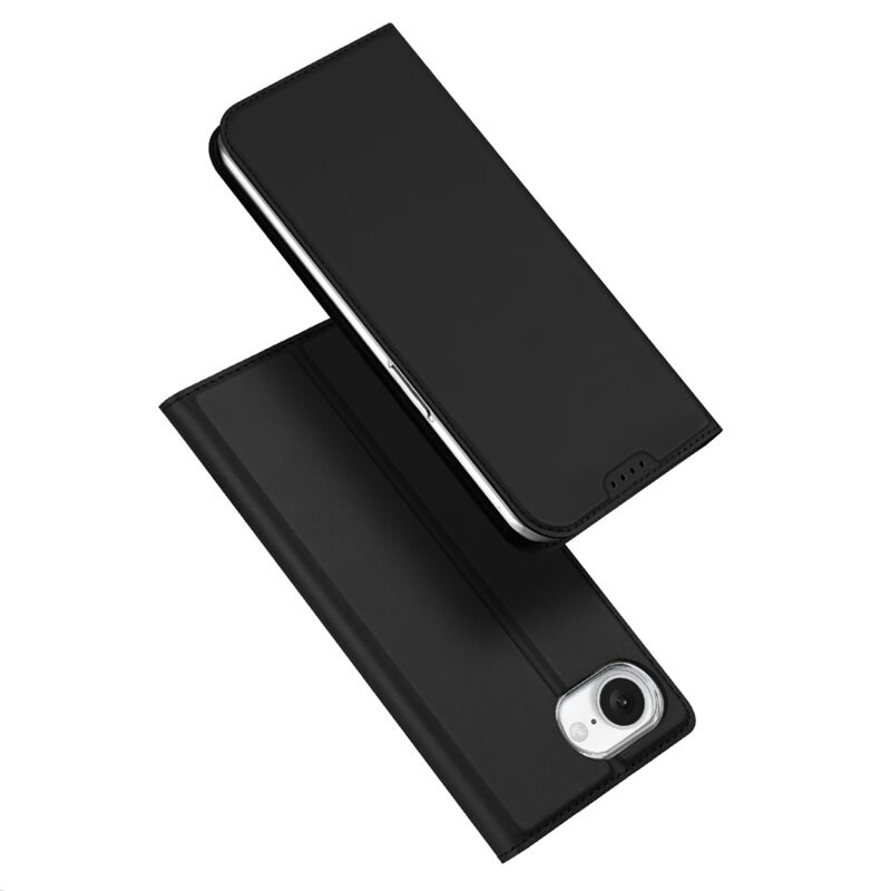 Dux Ducis iPhone 16e Slimmat mobilfodral, Svart - Tunt mobilfodral med korthållare