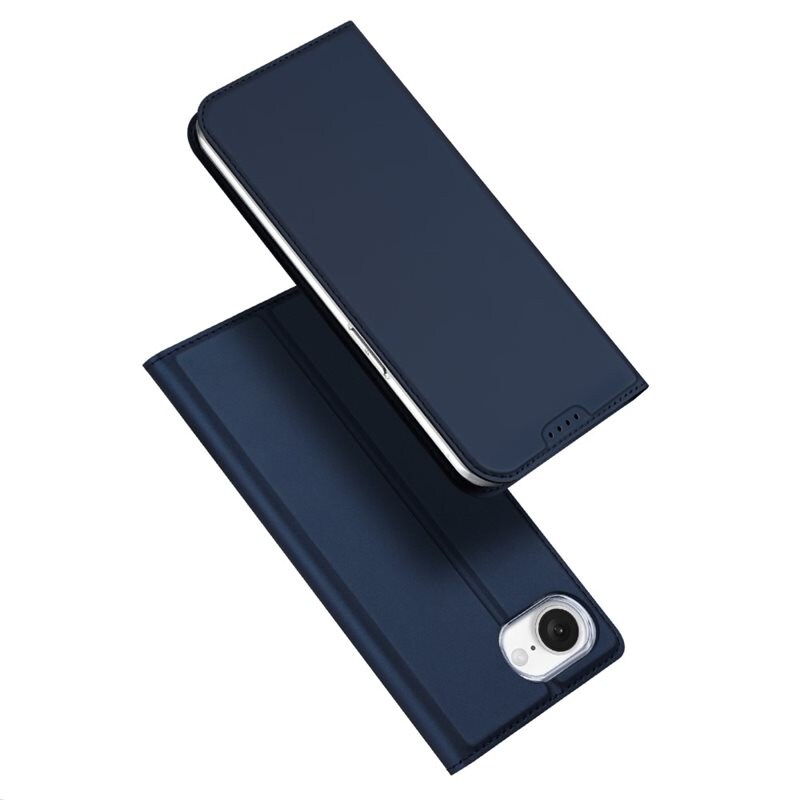 Dux Ducis iPhone 16e Slimmat mobilfodral, Navy - Tunt mobilfodral med korthållare