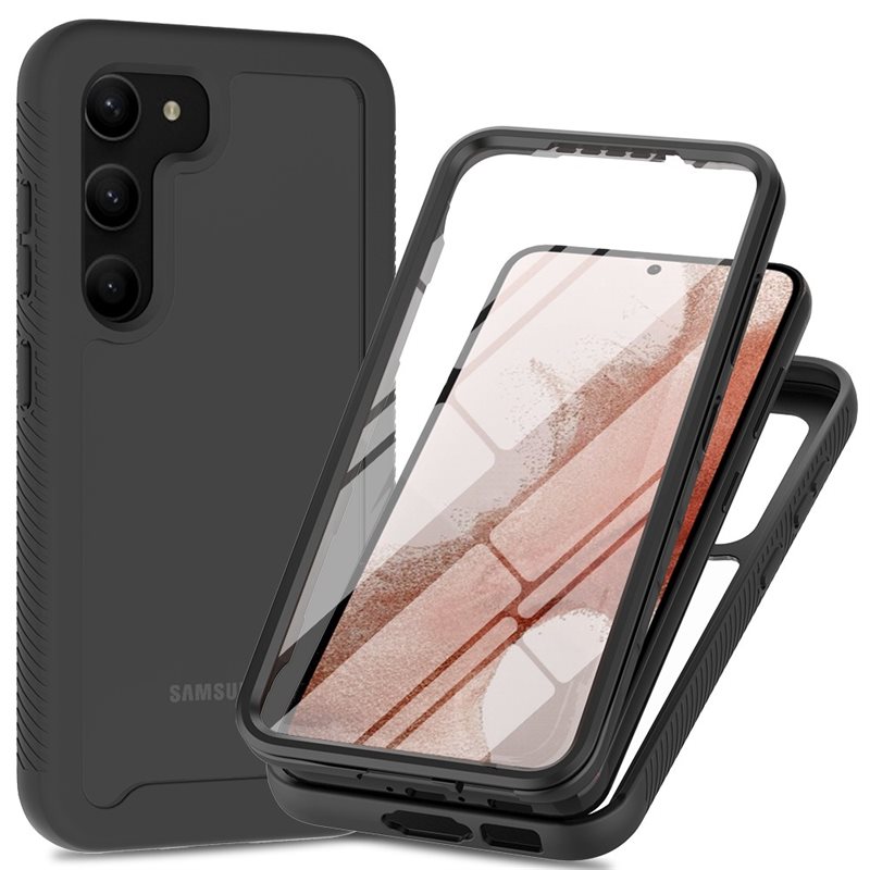 Samsung Galaxy S23 Plus Mobilskal Full Protection, Svart - Heltäckande skal med integrerat skärmskydd