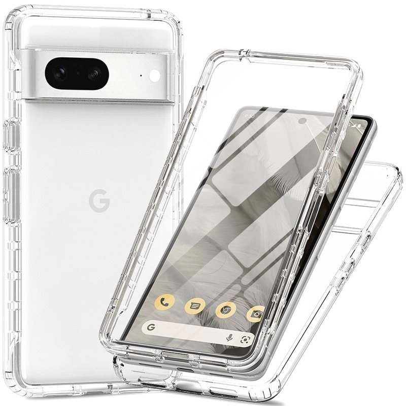 Google Pixel 7 Mobilskal Full Protection, Genomskinlig - Heltäckande skal med integrerat skärmskydd