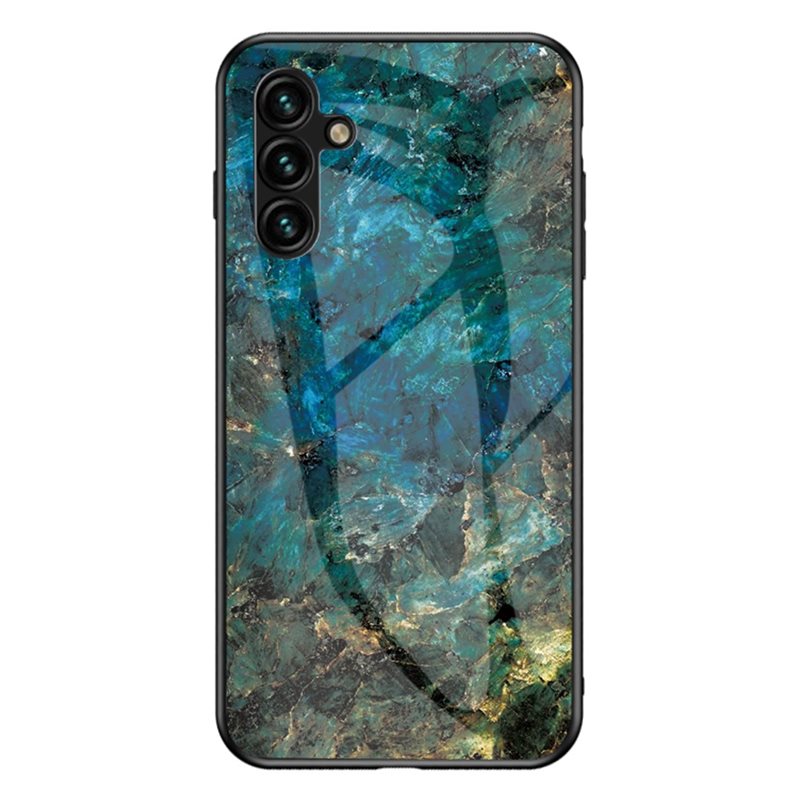 Samsung Galaxy A54 Mobilskal med baksida av glas, emerald - Snyggt mobilskal med mönster