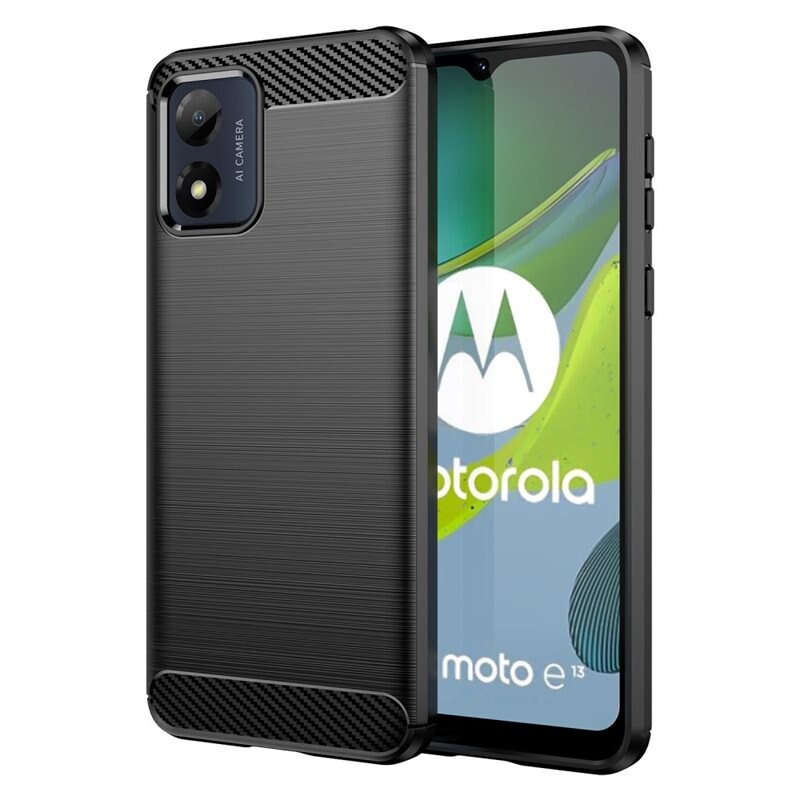 tectTech Motorola Moto E13 TPU-skal Brushed, Svart - Mobilskal i snygg design
