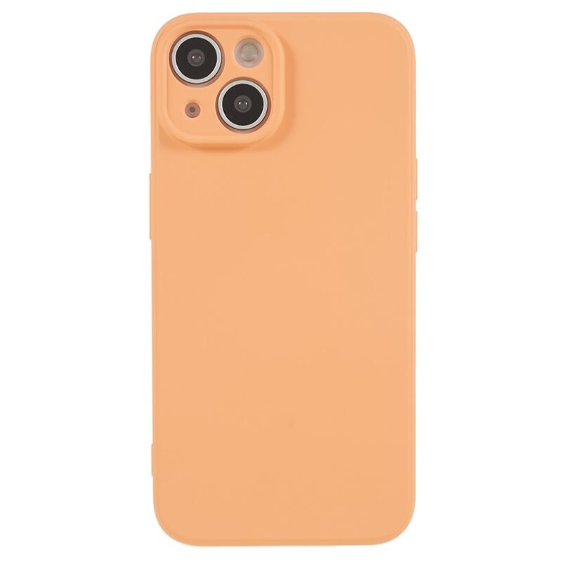 iPhone 14 Mobilskal i TPU, Orange - Snyggt skal med skydd för linserna