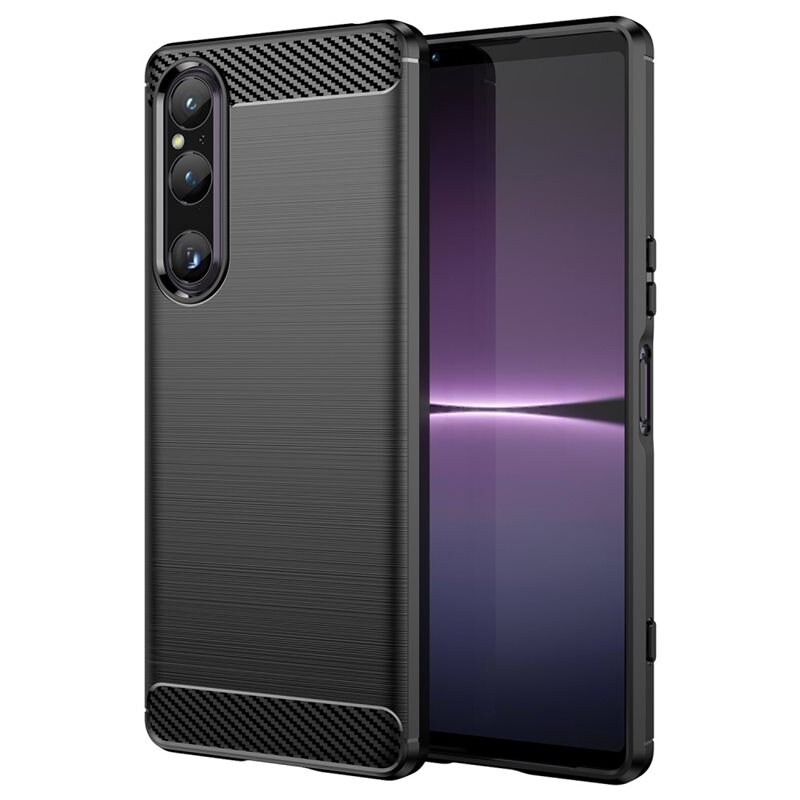 tectTech Sony Xperia 1 V TPU-skal Brushed, Svart - Mobilskal i snygg design