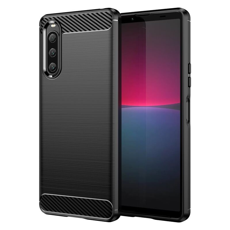 tectTech Sony Xperia 10 V TPU-skal Brushed, Svart - Mobilskal i snygg design
