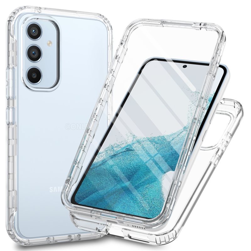 Samsung Galaxy A54 Mobilskal Full Protection, Genomskinlig - Heltäckande skal med integrerat skärmskydd
