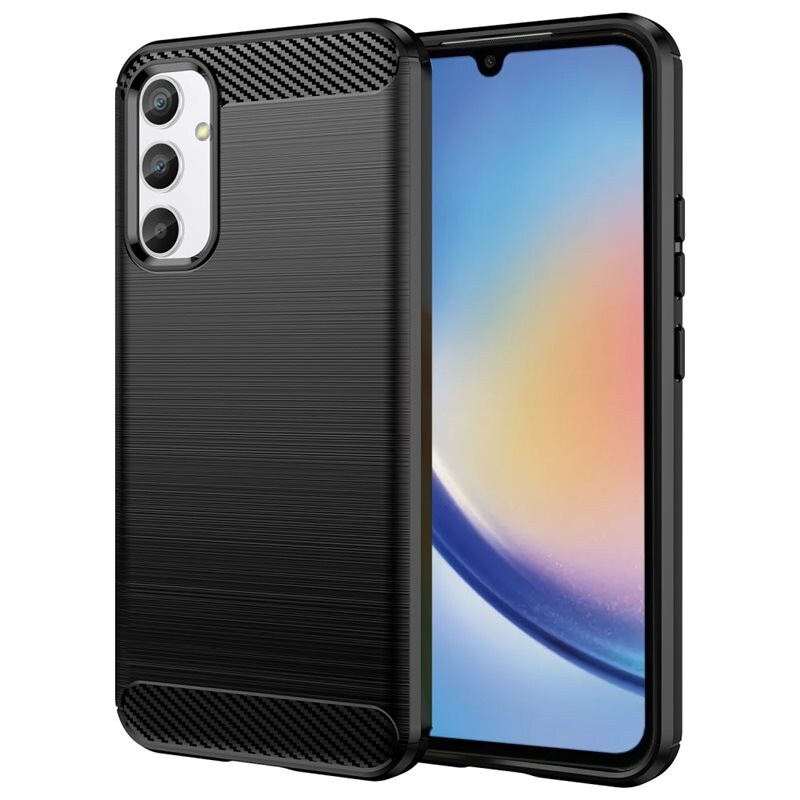 tectTech Samsung Galaxy A34 TPU-skal Brushed, Svart - Mobilskal i snygg design