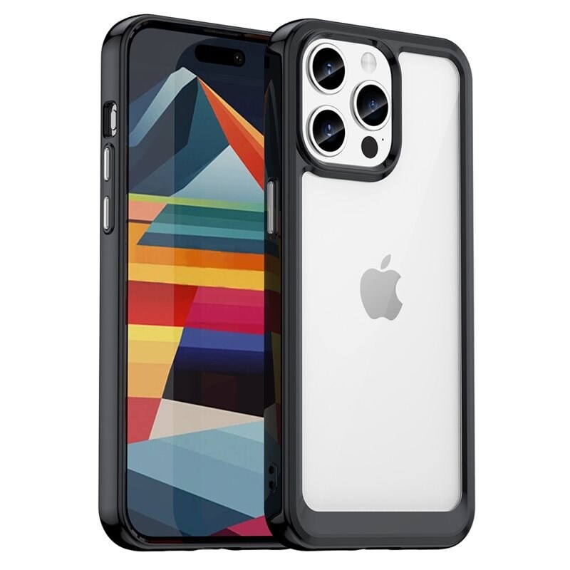 tectTech iPhone 15 Pro Max Crystal Hybrid-skal, svart