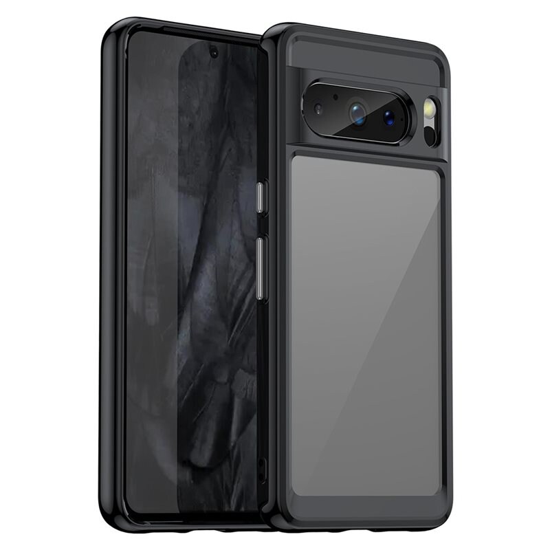 tectTech Google Pixel 8 Pro Crystal Hybrid-skal, svart - Stöttåligt mobilskal