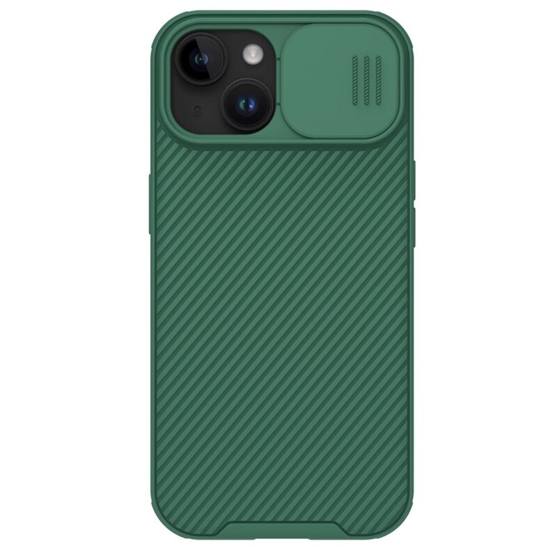 Nillkin iPhone 15 Skal med kameraskydd - CamShield, Grön - Skal med inyggt kameraskydd