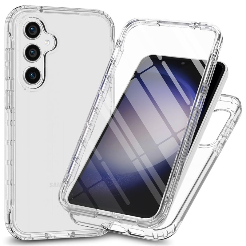 Samsung Galaxy A55 Mobilskal Full Protection, Genomskinlig - Heltäckande skal med integrerat skärmskydd