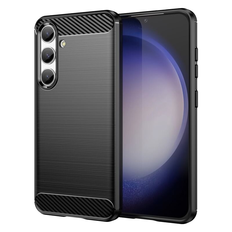 tectTech Samsung Galaxy S25 TPU-skal Brushed, Svart - Mobilskal i snygg design