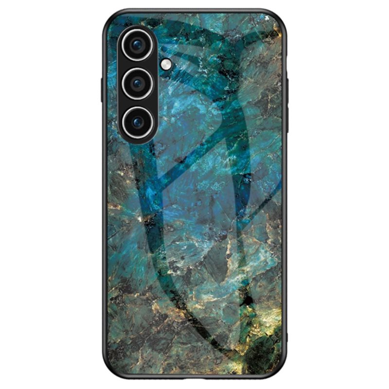 Samsung Galaxy S24 Mobilskal med baksida av glas, emerald - Snyggt mobilskal med mönster