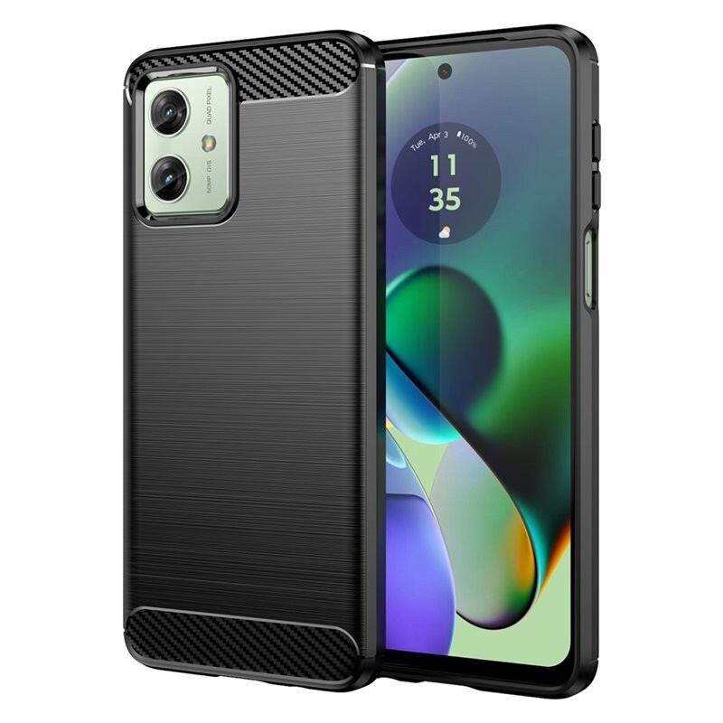 tectTech Motorola Moto G54 TPU-skal Brushed, Svart - Mobilskal i snygg design