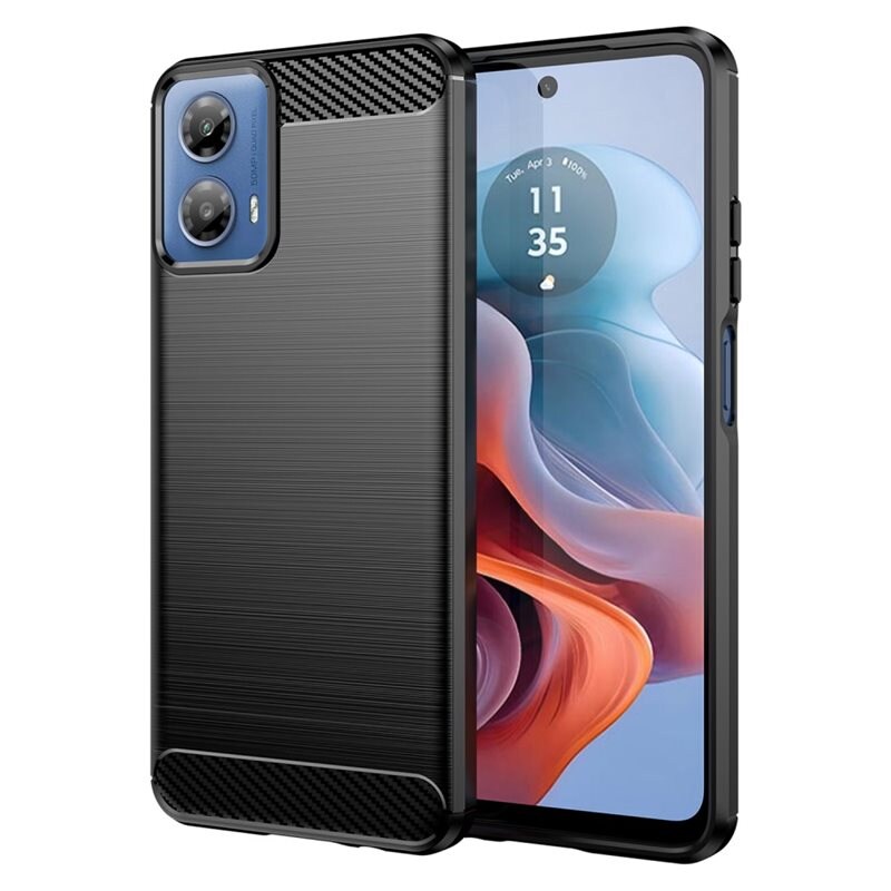 tectTech Motorola Moto G34 TPU-skal Brushed, Svart - Mobilskal i snygg design