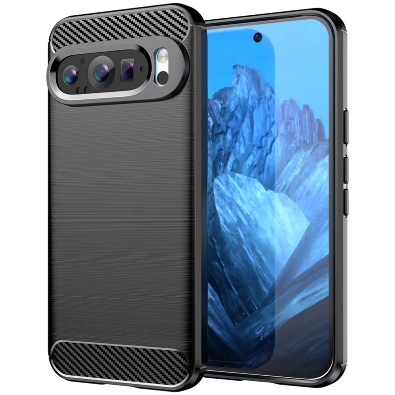 tectTech Google Pixel 9 Pro TPU-skal Brushed, Svart - Mobilskal i snygg design