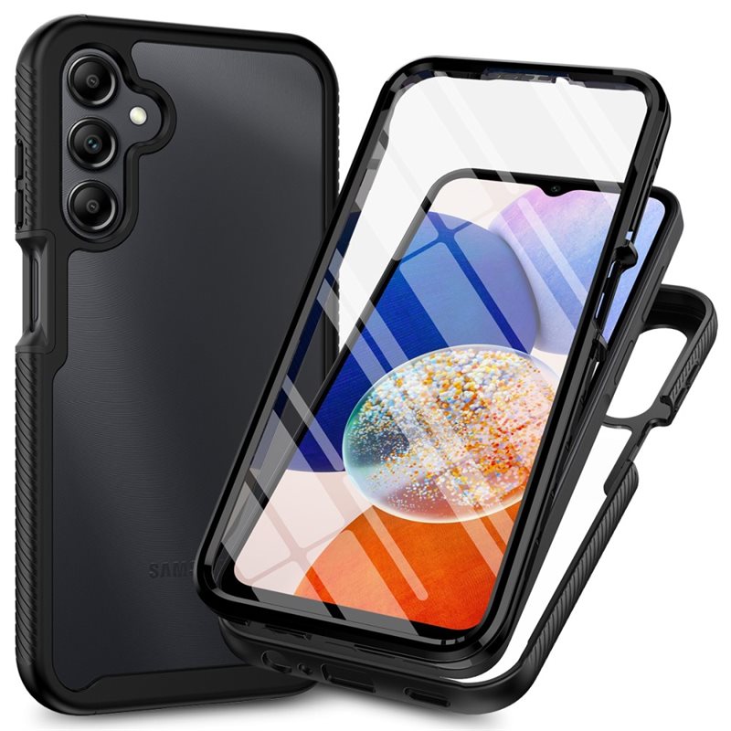 Samsung Galaxy A25 Mobilskal Full Protection, Svart - Heltäckande skal med integrerat skärmskydd