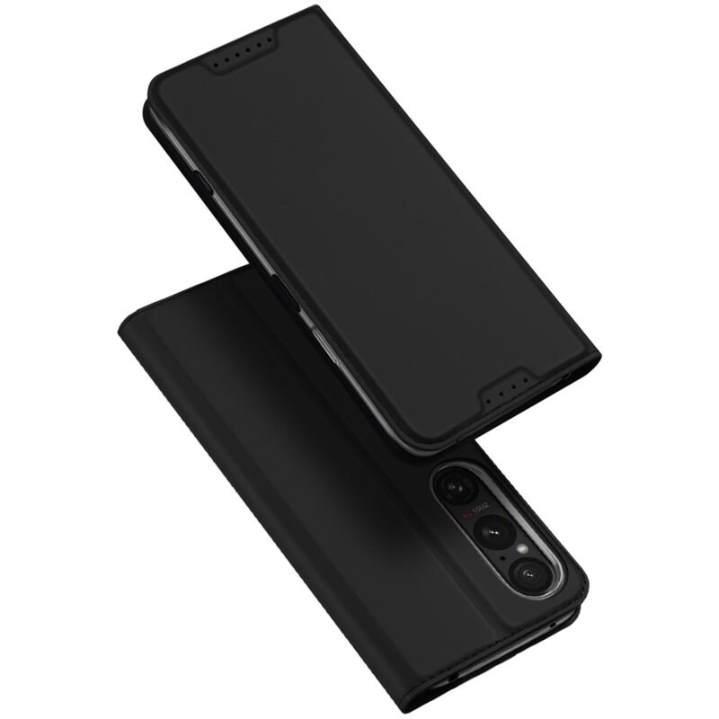 Dux Ducis Sony Xperia 1 VII Slimmat mobilfodral, Svart - Tunt mobilfodral med korthållare
