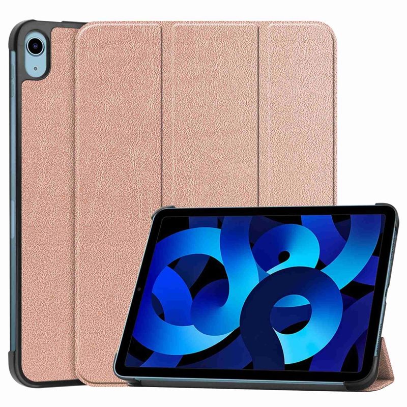 Apple iPad 10.9 10th Gen (2022) Tri-Fold Fodral, Roséguld - Skyddande fodral med stödfunktion
