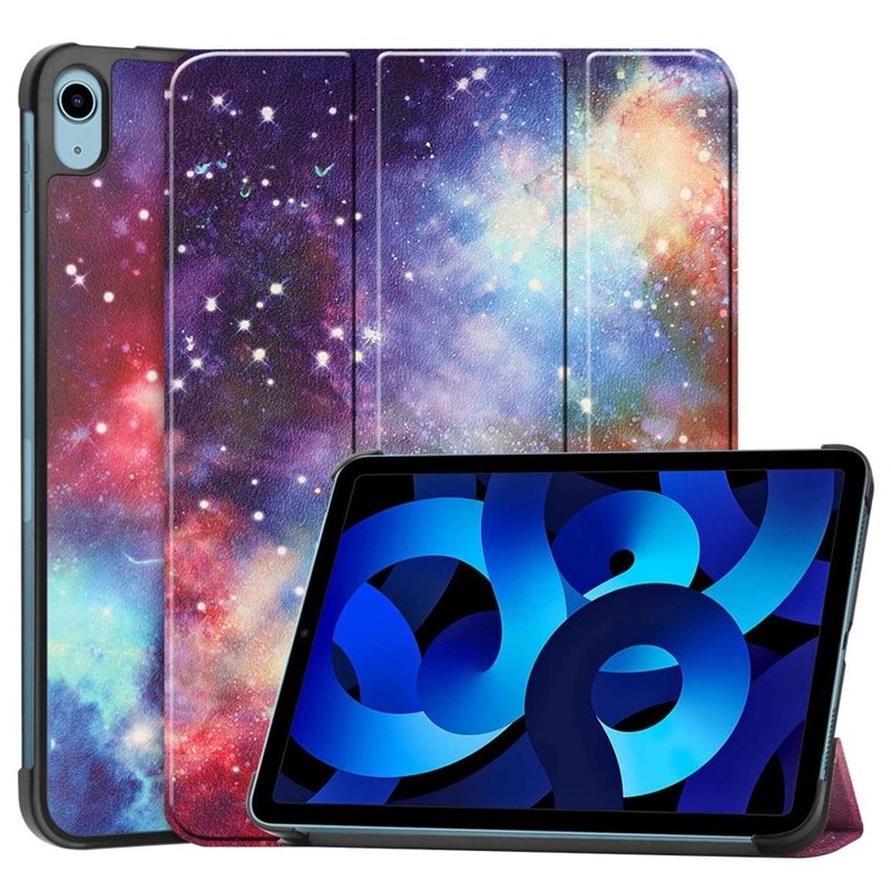 Apple iPad 10.9 10th Gen (2022) Tri-Fold Fodral, Rymd - Skyddande fodral med stödfunktion