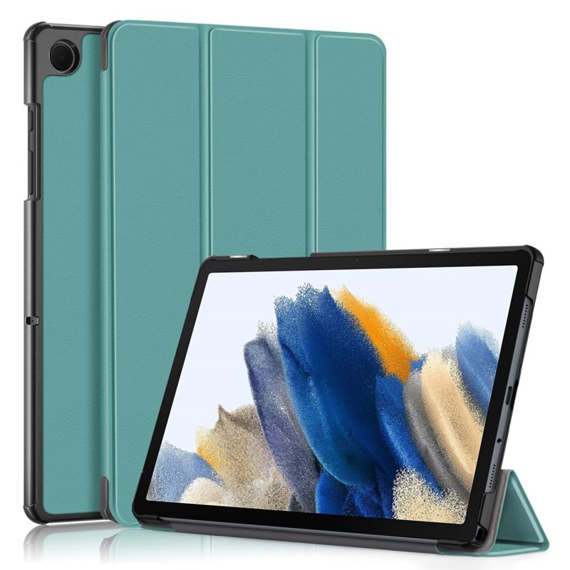 Samsung Galaxy Tab A9 Plus Tri-Fold Fodral, Grön - Skyddande fodral med stödfunktion