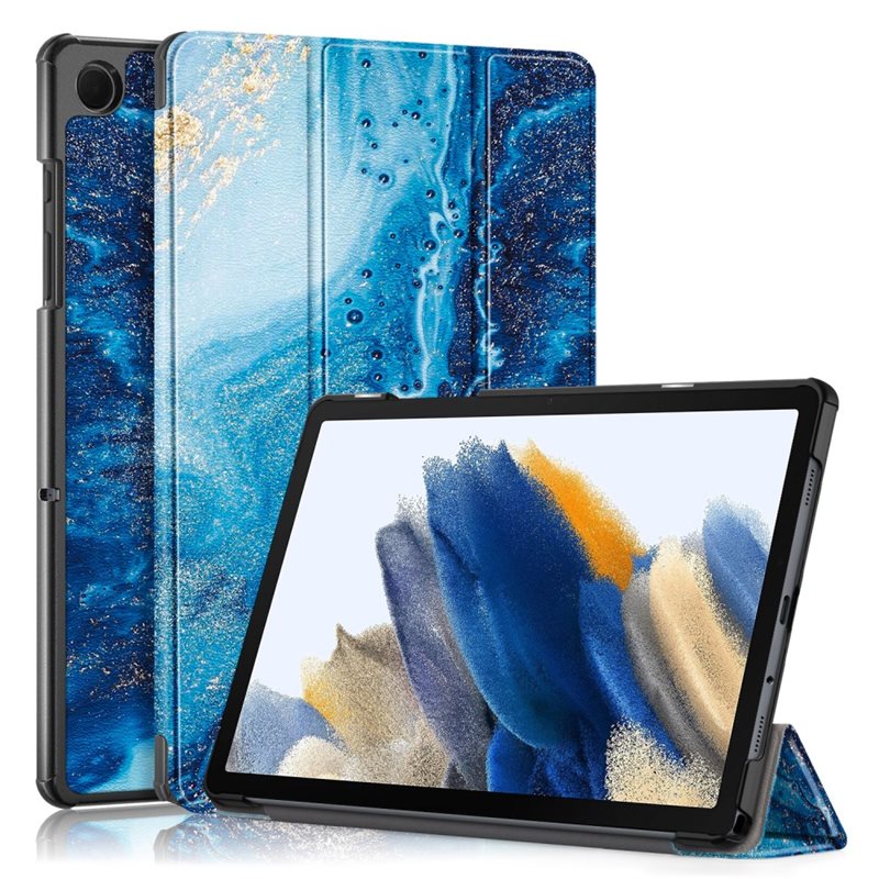 Samsung Galaxy Tab A9 Plus Tri-Fold Fodral, hav - Skyddande fodral med stödfunktion