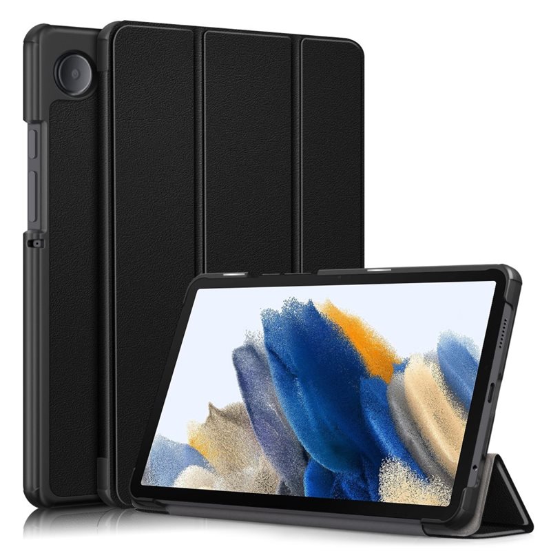Samsung Galaxy Tab A9 Tri-Fold Fodral, Svart - Skyddande fodral med stödfunktion