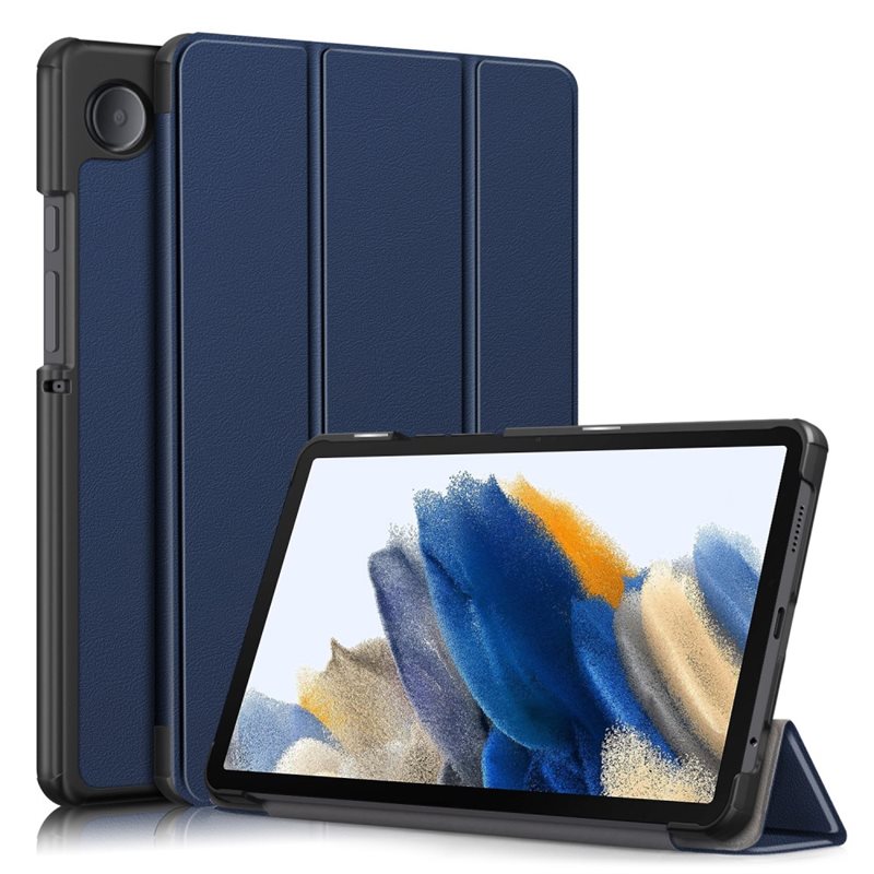 Samsung Galaxy Tab A9 Tri-Fold Fodral, Blå - Skyddande fodral med stödfunktion