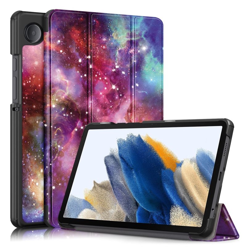 Samsung Galaxy Tab A9 Plus Tri-Fold Fodral, Rymd - Skyddande fodral med stödfunktion