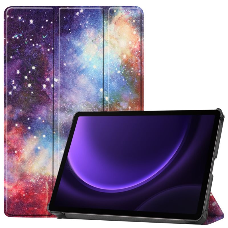 Samsung Galaxy Tab S9 FE Tri-Fold Fodral, Rymd - Skyddande fodral med stödfunktion
