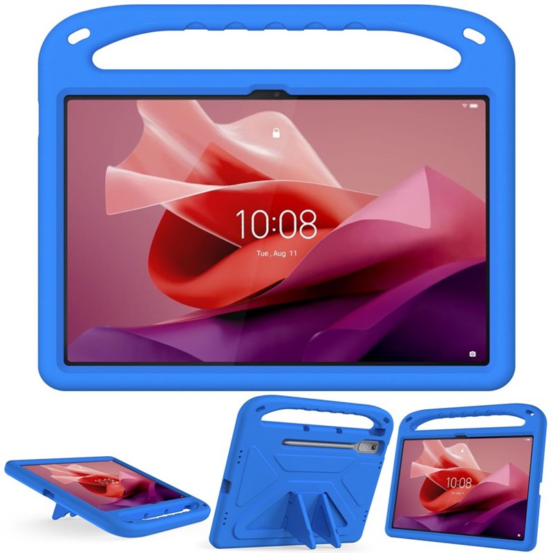 Lenovo Tab P12 Stöttåligt skal/fodral med handtag - Perfekt för barn, Blå