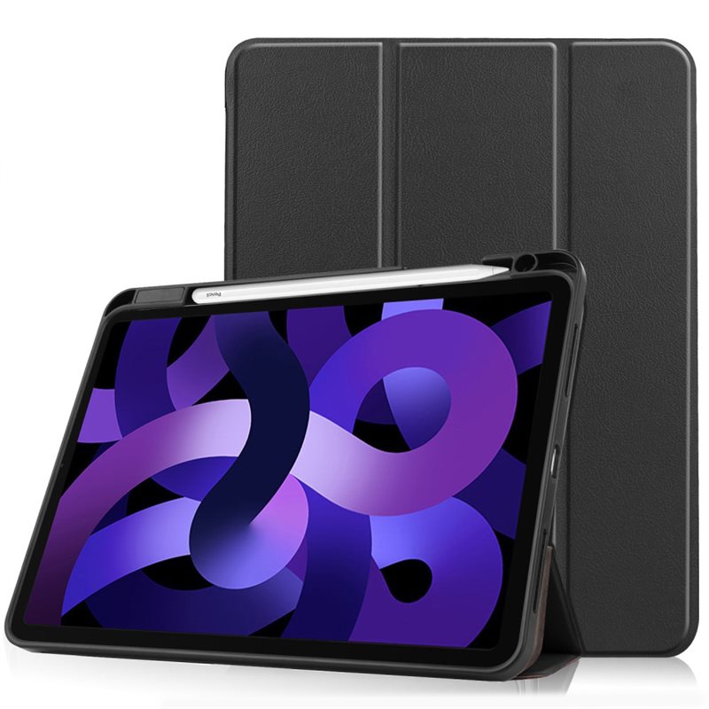 Apple iPad Air 11 7th Gen (2025) Tri-fold Fodral med pennhållare, Svart - Skyddande fodral