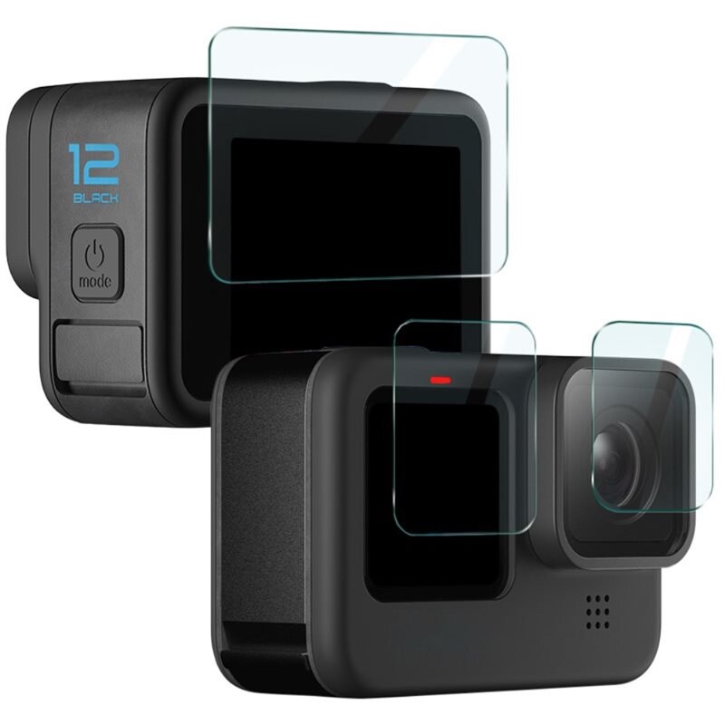 Imak GoPro HERO12 Black Heltäckande Skärmskydd + Linskydd i Härdat Glas - Skärmskydd i härdat glas
