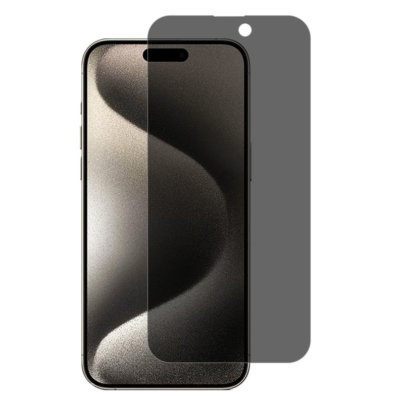 iPhone 15 Anti-spy skärmskydd i glas - Skärmskydd med sekretessfilter - Skydda din integritet