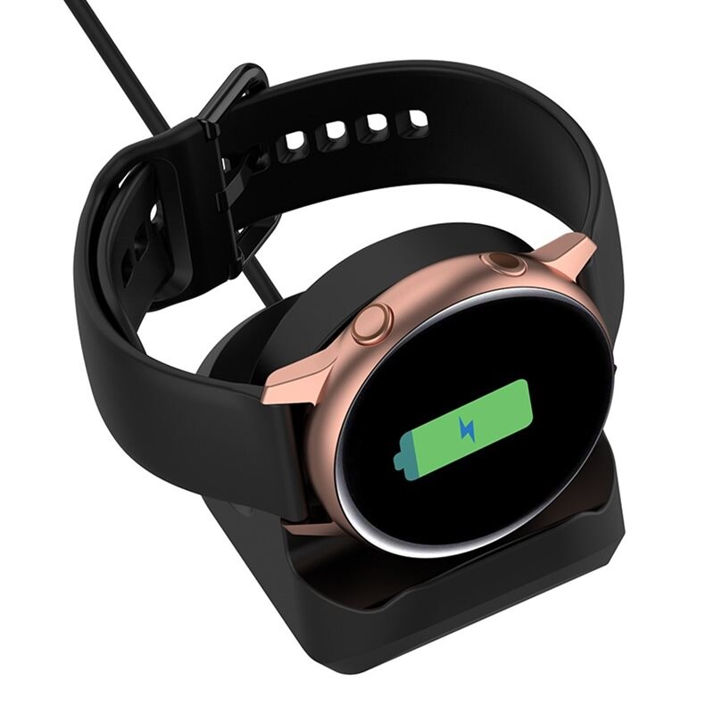 Samsung Galaxy Watch Laddningsställ i silikon, svart - Praktiskt ställ