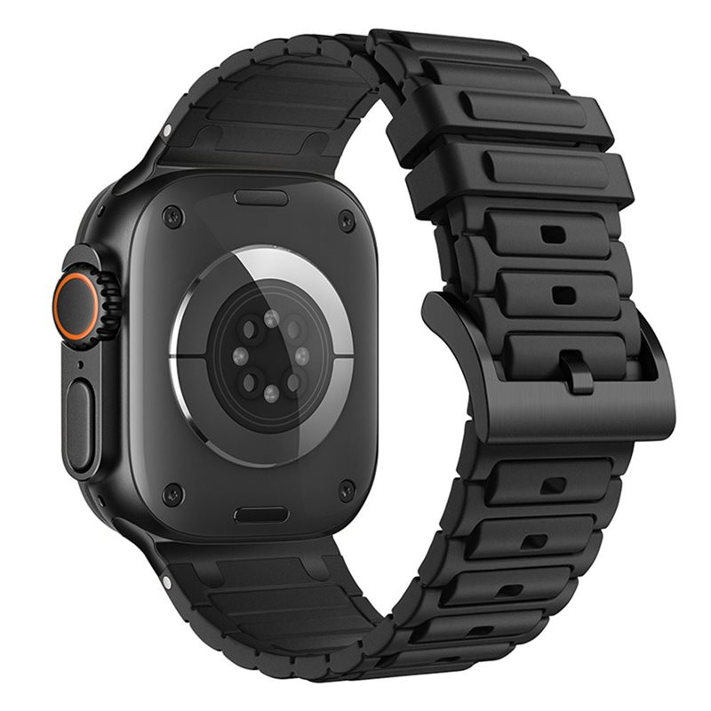 Apple Watch Ultra 49mm 1st Gen Tufft Armband i silikon, Svart