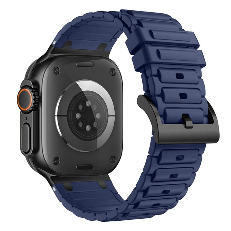 Apple Watch Ultra 49mm 2nd Gen Tufft Armband i silikon, Mörkblå