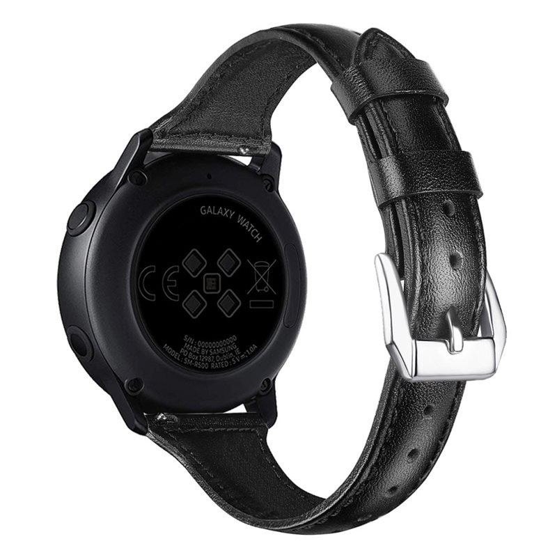 Withings ScanWatch Horizon Smalt armband i äkta läder, svart - Stilrent armband i läder