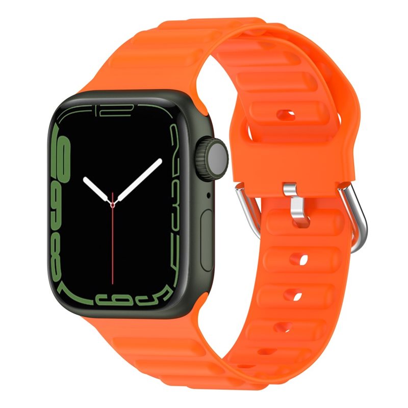 Apple Watch 41mm Series 9 Sportigt armband i silikon, orange - Sportigt armband i fin färg